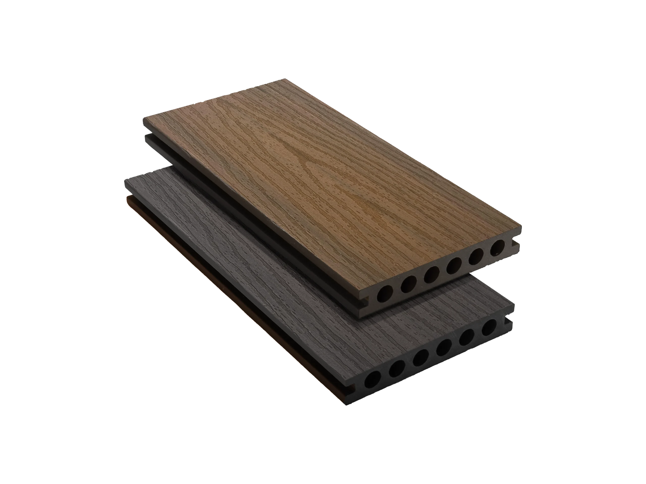 Dual-color round hole decking profile